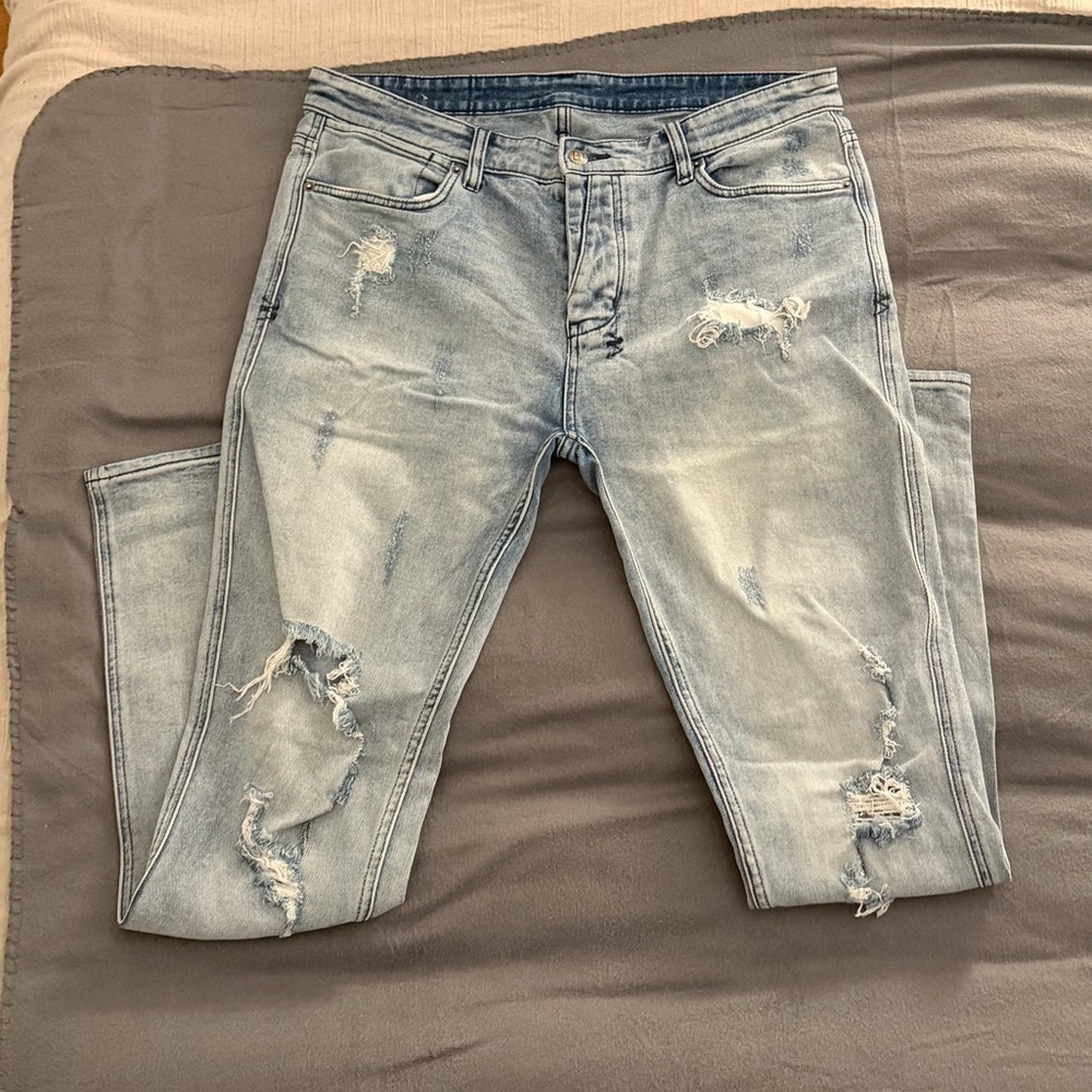 Ksubi Light Blue Distressed Men's Jeans